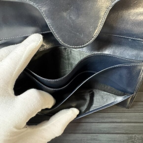 Vintage Gucci Navy Sherry Line Wallet - Picture 4 of 6